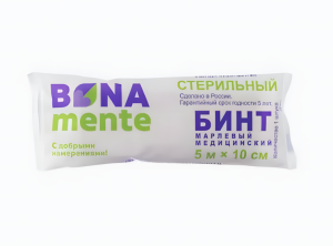 БОНА МЕНТЕ (BONA MENTE) бинт стерильный 5м x 10см