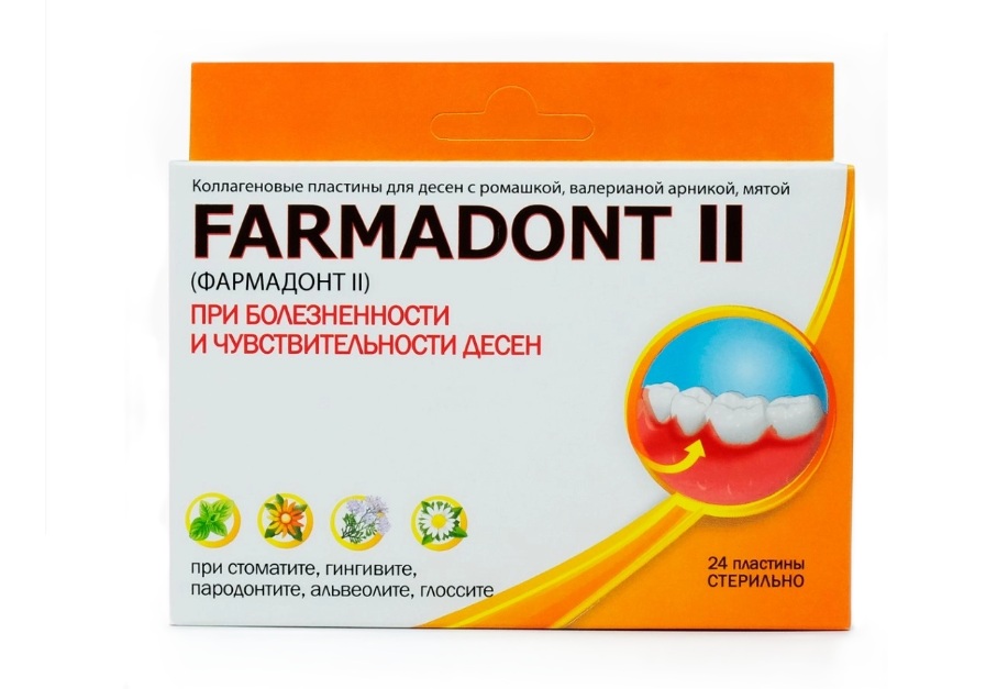 ФАРМАДОНТ пластины д/десен при болезненности и чувствительности 24 шт. ФАРМАДОНТ пластины д/десен при болезненности и чувствительности 24 шт.