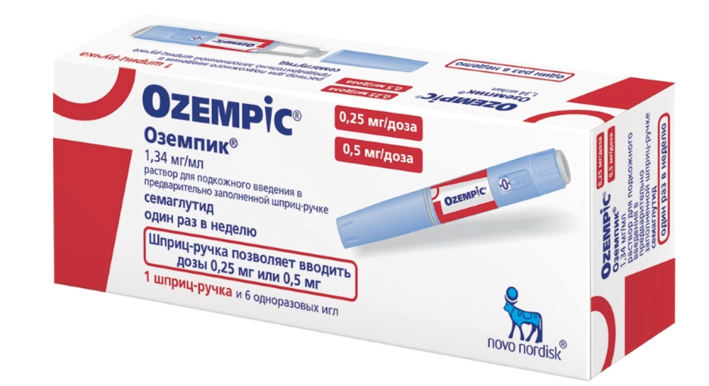 ОЗЕМПИК р-р д/ин. (картридж в шприц-ручке) 0.25мг/0.5мг/доза - 1.5мл 1 шт.