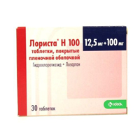 ЛОРИСТА Н таб п/об 100мг+12.5мг 90 шт.