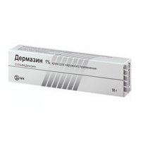 ДЕРМАЗИН крем (туба) 1% 50г ДЕРМАЗИН крем (туба) 1% 50г