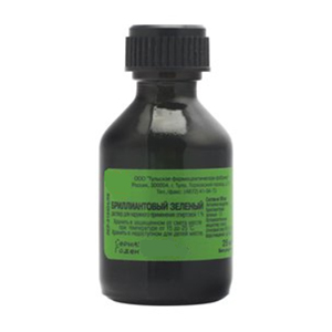 БРИЛЛИАНТОВЫЙ ЗЕЛЕНЫЙ р-р (фл.) 1% - 10мл 1 шт.