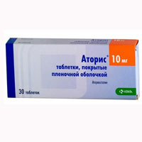 АТОРИС таб п/об 10мг 30 шт.