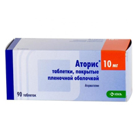 Аторис таб. п/пл. об. 10мг №30