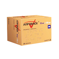 АПРОВАСК таб п/об 10мг+150мг 28 шт.