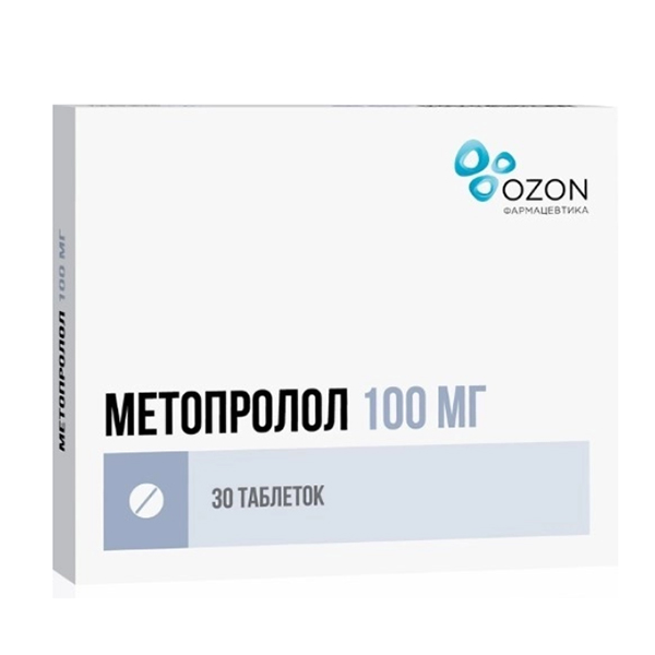 МЕТОПРОЛОЛ таб 100мг 30 шт.