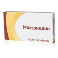 МОКСОНИДИН таб п/об 0.2мг 14 шт.