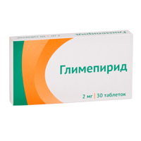 ГЛИМЕПИРИД таб 2мг 30 шт.