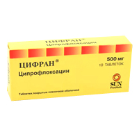 ЦИФРАН таб п/об 500мг 10 шт.