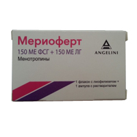 МЕРИОФЕРТ лиоф. д/р-ра д/ин. (фл.) 150МЕ + 150МЕ n1