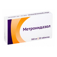 МЕТРОНИДАЗОЛ таб 500мг 20 шт.