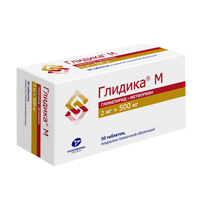 ГЛИДИКА М таб п/об 2мг+500мг 30 шт.