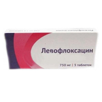 ЛЕВОФЛОКСАЦИН таб п/об 750мг 5 шт.