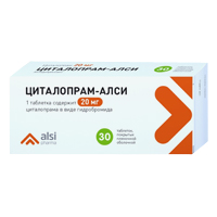 ЦИТАЛОПРАМ АЛСИ таб п/об 20мг 30 шт.