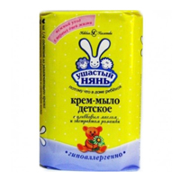 Мыло детское УШАСТЫЙ НЯНЬ крем ромашка и оливковое масло 90г