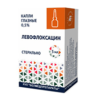 ЛЕВОФЛОКСАЦИН капли гл. (фл.) 0.5% - 5мл 1 шт.