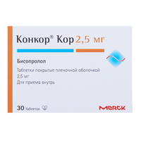КОНКОР КОР таб п/об 2.5мг 30 шт.
