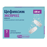 ЦЕФИКСИМ ЭКСПРЕСС таб дисперг. 400мг 7 шт.