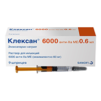 КЛЕКСАН р-р д/ин. (шприц) 60мг/0.6мл 9 шт.