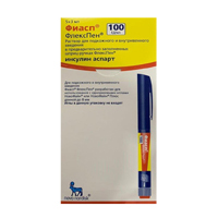 ФИАСП ФлексПен р-р д/ин. (шприц-ручка) 100ЕД/мл - 3мл 5 шт.