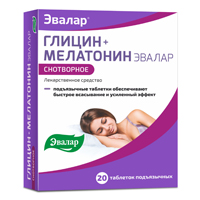 ГЛИЦИН+МЕЛАТОНИН таб 100мг+3мг 20 шт.