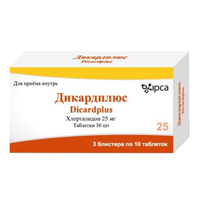 ДИКАРДПЛЮС таб 25мг 30 шт.