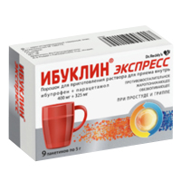 ИБУКЛИН экспресс пор. 400/325мг пак. 5г n9