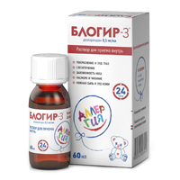 БЛОГИР-3 р-р д/приема внутрь (фл.) 0.5мг/мл - 60мл 1 шт.