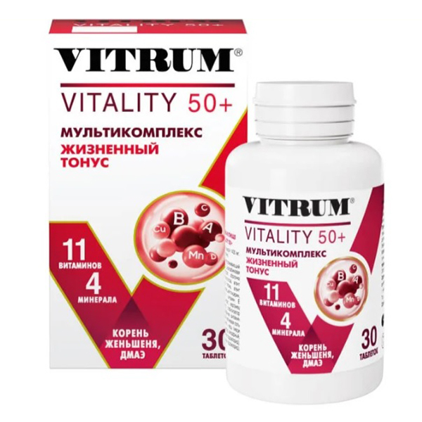 ВИТРУМ виталити 50+ таб п/об 30 шт. ВИТРУМ виталити 50+ таб п/об 30 шт.