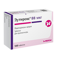 ЭУТИРОКС таб 88мкг 100 шт.