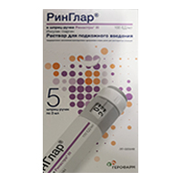 РИНГЛАР р-р д/ин. (картридж в шприц-ручке) 100МЕ/мл - 3мл 5 шт.