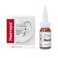 НИАТИРА капли ушн. (фл.) 2.6% 10мл