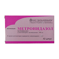 МЕТРОНИДАЗОЛ свечи ваг. 500мг 10 шт.