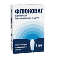 ФЛЮКОВАГ супп. ваг. 300мг 1 шт.