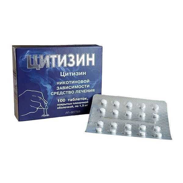 ЦИТИЗИН таб п/об 1.5мг n100