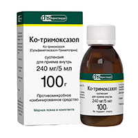 КО-ТРИМОКСАЗОЛ сусп. орал. (фл.) 240мг/5мл - 100мл 1 шт.