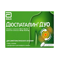ДЮСПАТАЛИН ДУО таб п/об 135мг+84.43мг 30 шт.