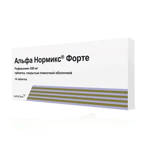 АЛЬФА НОРМИКС ФОРТЕ таб п/об 550мг 14 шт.