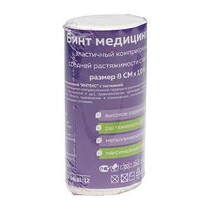 БОНА МЕНТЕ (BONA MENTE) бинт эластичный 1м x 8см