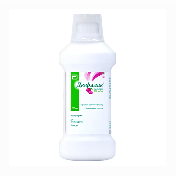 ДЮФАЛАК сироп (фл.) 667мг/мл - 500мл 1 шт. Сливовый