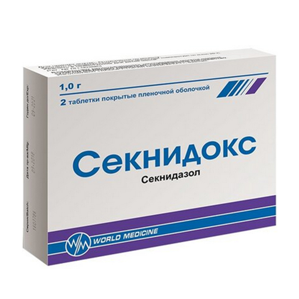 СЕКНИДОКС таб п/об 1г 2 шт. СЕКНИДОКС таб п/об 1г 2 шт.