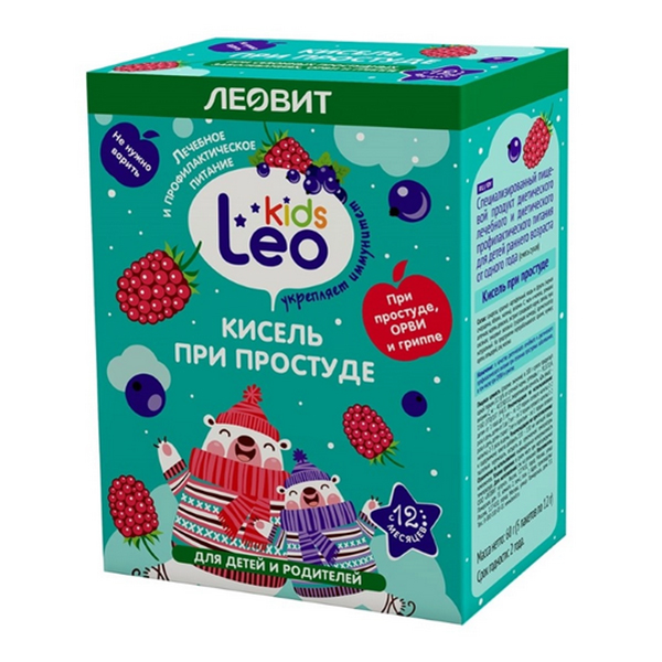 ЛЕОВИТ кисель Лео кидс общеукрепляющий 12г n5