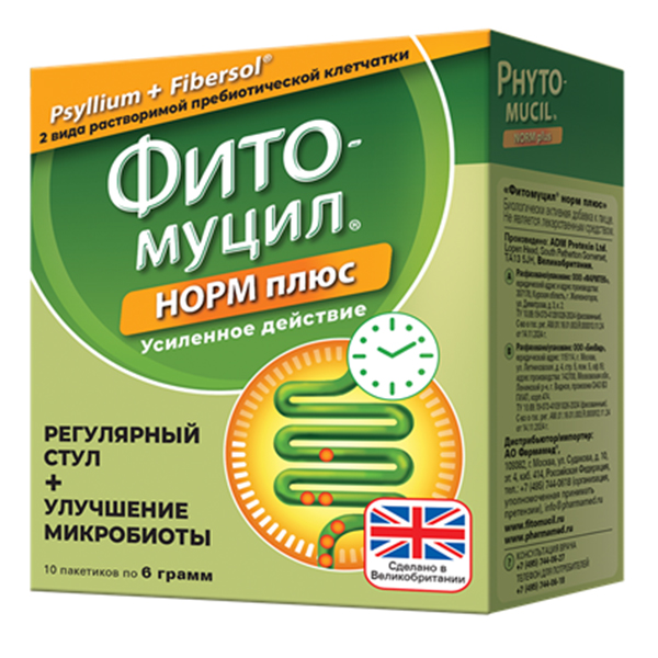 ФИТОМУЦИЛ НОРМ ПЛЮС пор. (пак.) 6г 10 шт.