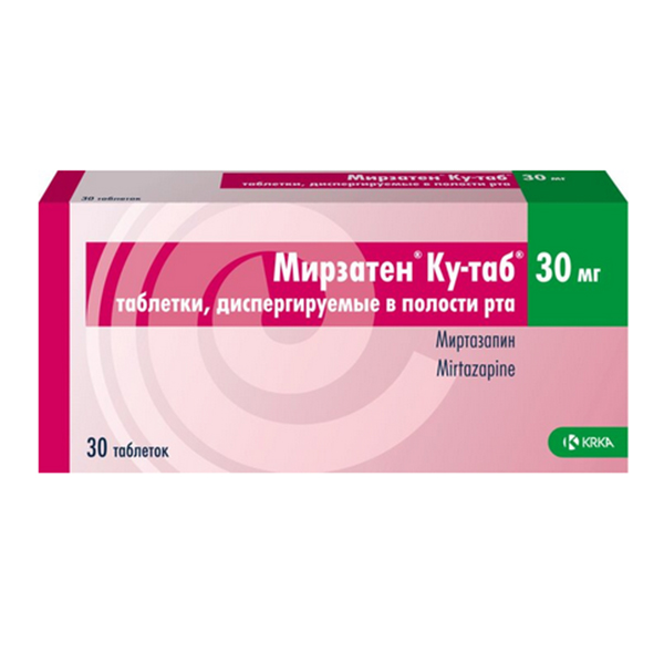 МИРЗАТЕН Ку-таб таб 30мг n30