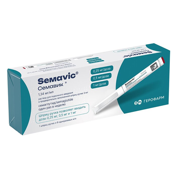 СЕМАВИК р-р д/ин. (шприц-ручка) 3мл 1 шт.