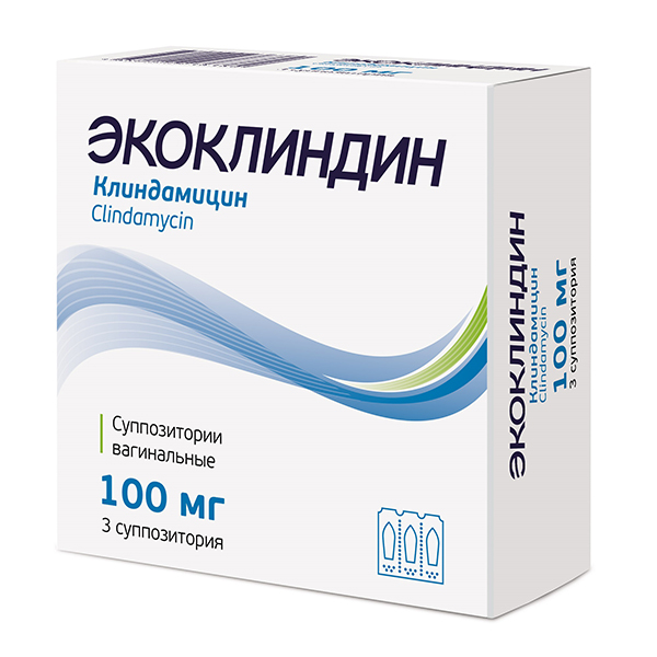 ЭКОКЛИНДИН супп. ваг. 100мг 3 шт.