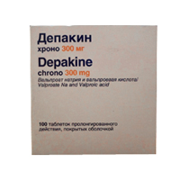 ДЕПАКИН ХРОНО таб п/об 300мг 100 шт.