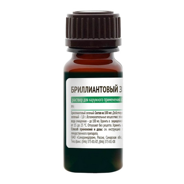 БРИЛЛИАНТОВЫЙ ЗЕЛЕНЫЙ р-р (фломастер) 1% - 5мл 1 шт.
