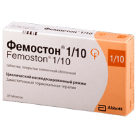 Фемостон 1 набор таб. п/пл. об. 10мг+1мг и 1мг №28 Фемостон 1 набор таб. п/пл. об. 10мг+1мг и 1мг №28