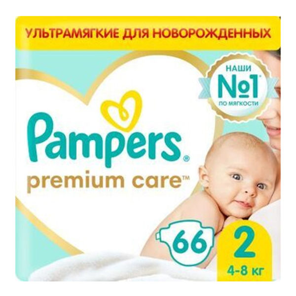 ПАМПЕРС (PAMPERS) Premium Care мини 4-8кг 2 шт. ПАМПЕРС (PAMPERS) Premium Care мини 4-8кг 2 шт.